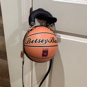 Betsey Johnson Basketball Purse with crossbody strap